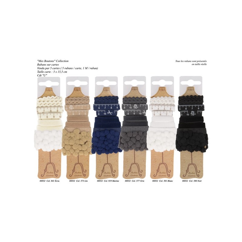 Stephanoise M6932 - RUBAN SUR CARTE MANNEQUIN