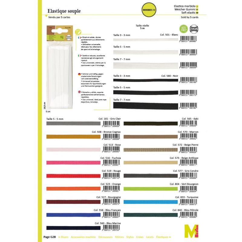 Stephanoise M801 - ELASTIQUE SOUPLE 5M