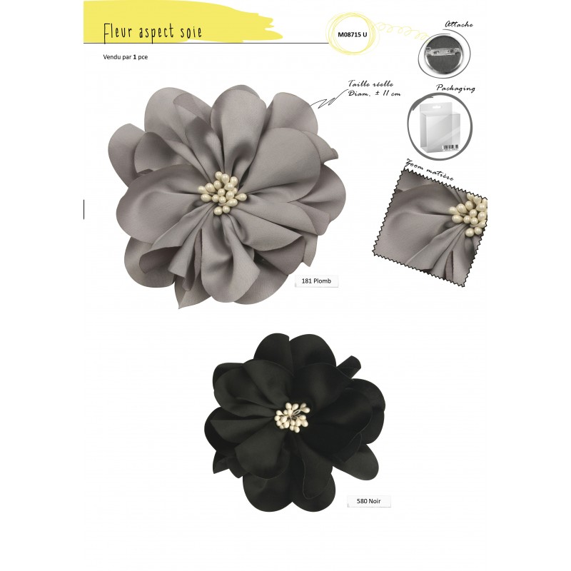 Stephanoise M8715 - FLEUR ASPECT SOIE BROCHE