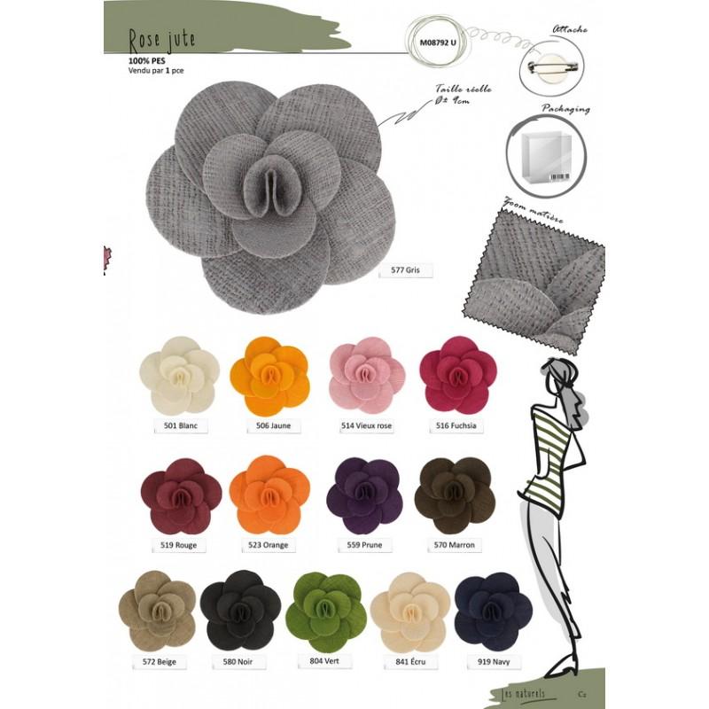 Stephanoise M8792 - ROSE JUTE SUR BROCHE