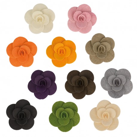 stephanoise M8792 - ROSE JUTE SUR BROCHE