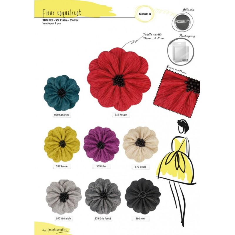 Stephanoise M8841 - FLEUR COQUELICOT S/BROCHE