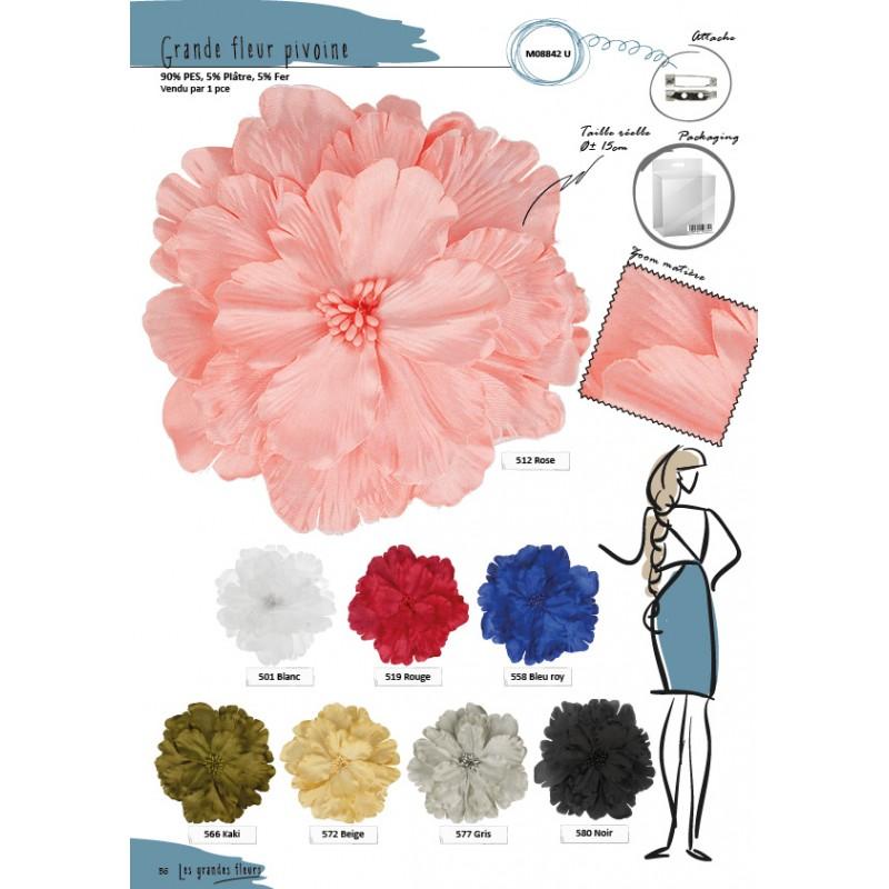 Stephanoise M8842 - FLEUR PIVOINE S/BROCHE