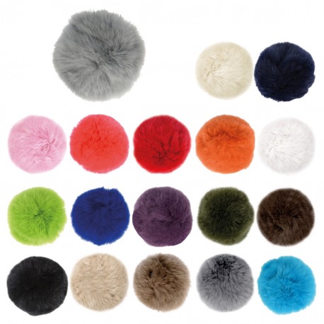 stephanoise M8905 - POMPON FOURRURE LAPIN 7CM