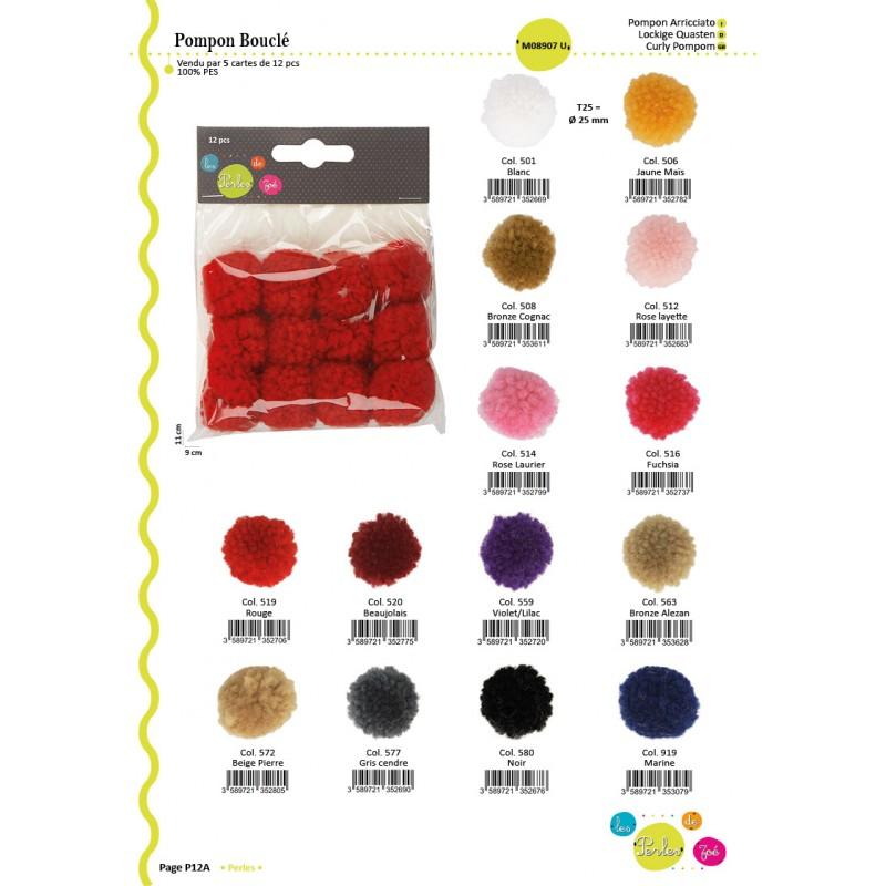 Stephanoise M8907 - POMPON PES BOUCLE *12