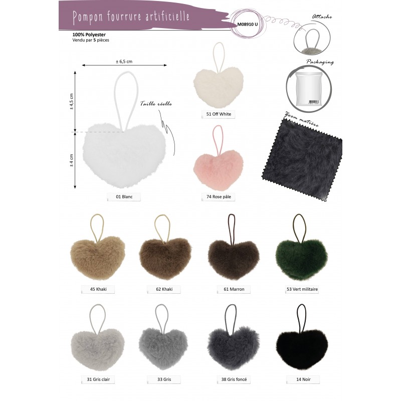 Stephanoise M8910 - POMPON FOURRURE ARTIFICIELLE