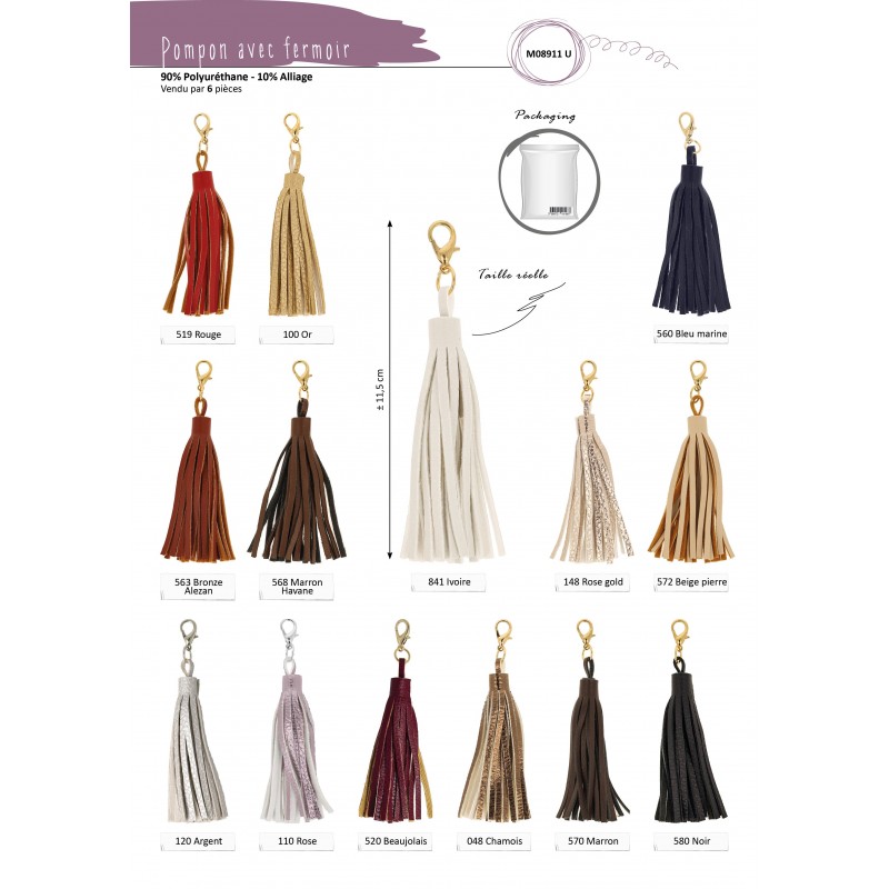 Stephanoise M8911 - POMPON AVEC FERMOIR