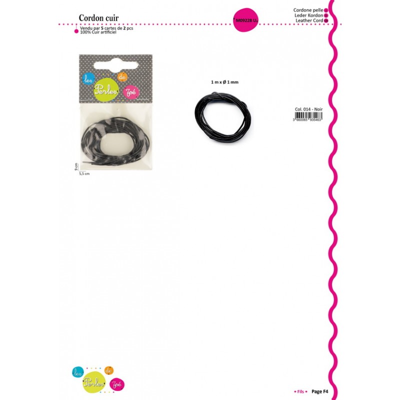 Stephanoise M9228 - CORDON CUIR 1MMX1M