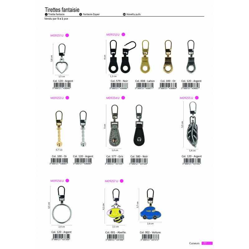 Stephanoise M9255 - TIRETTE FEUILLE