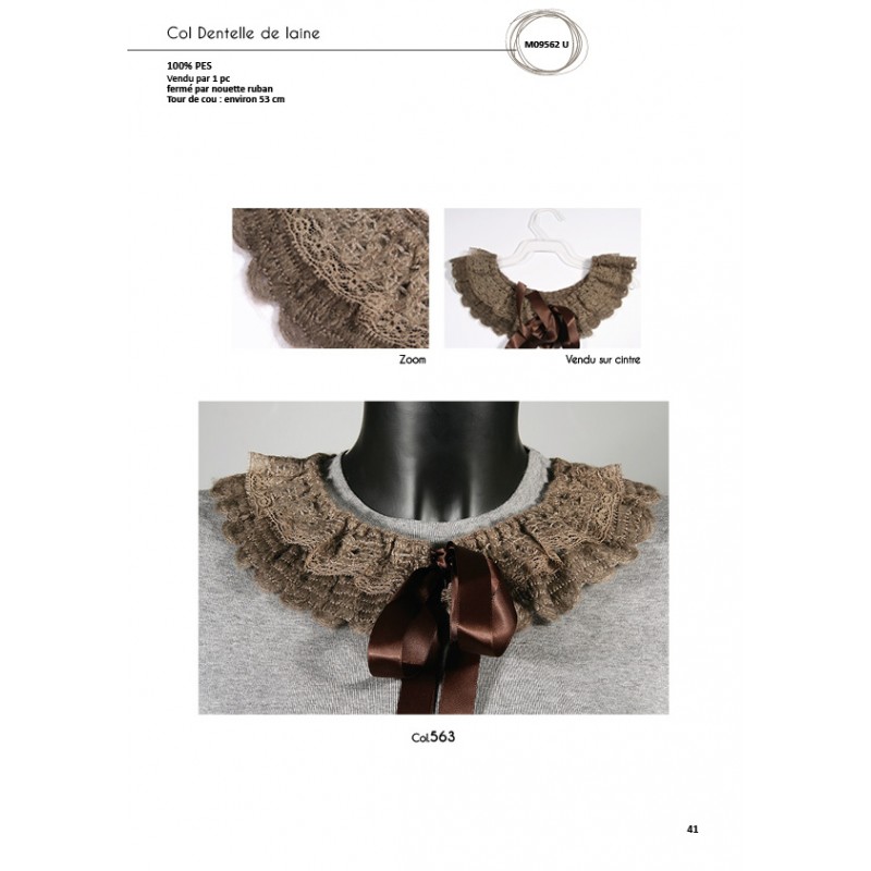 Stephanoise M9562 - COL DENTELLE LAINE