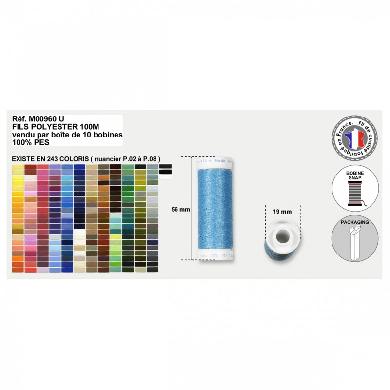 Stephanoise M960 - FIL POLYESTER 100M