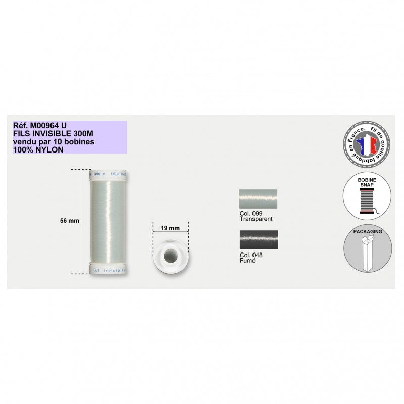 Stephanoise M964 - FIL INVISIBLE 300 MT