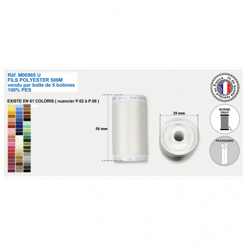 Stephanoise M965 - FIL POLYESTER 500M