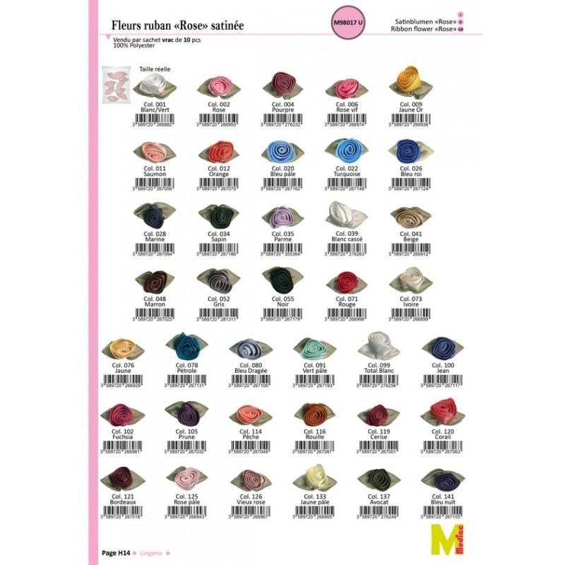Stephanoise M98017 - FLEURS SATIN (10 PCS)