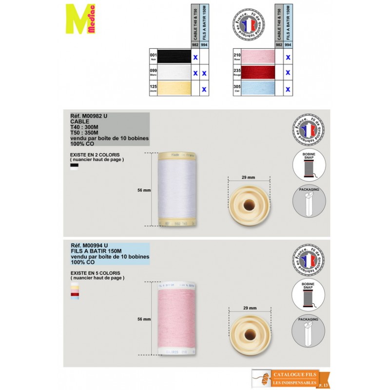 Stephanoise M982 - FIL CABLE COTON