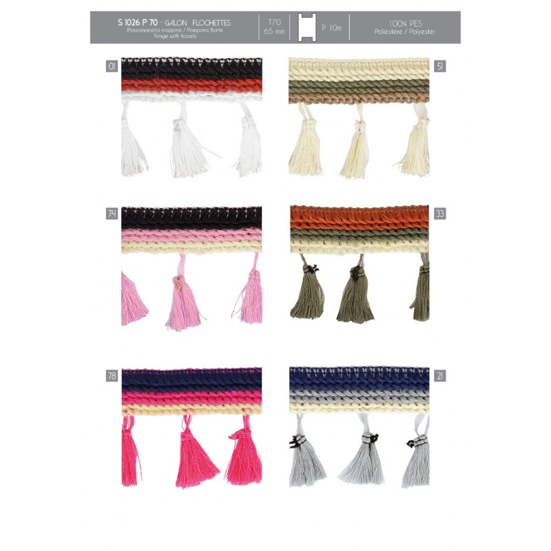 Stephanoise S1026 - GALON FLOCHETTES 70MM