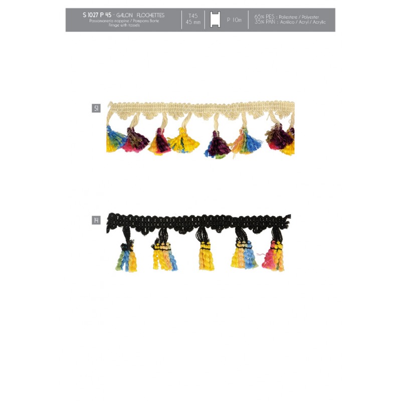 Stephanoise S1027 - GALON FLOCHETTES 45MM