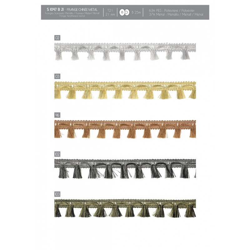Stephanoise S1047 - FRANGE CHINÉE MÉTAL