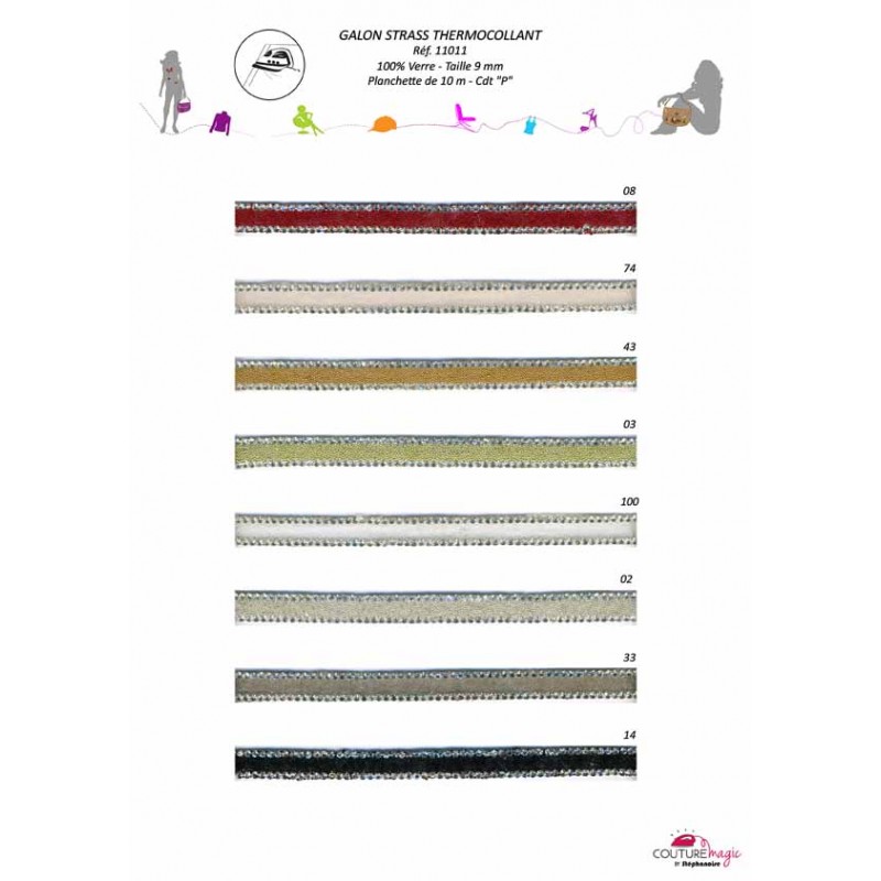 Stephanoise S11011 - GALON STRASS THERMOCOLLANTE