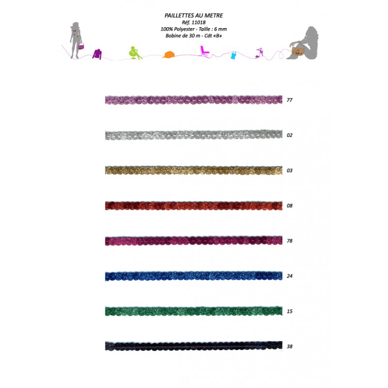 Stephanoise S11018 - PAILLETTES AU METRE