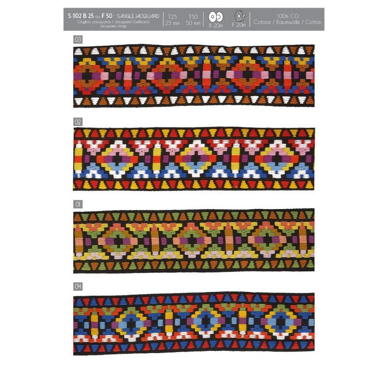 Stephanoise S1102 - GALON JACQUARD GEOMETRIQ