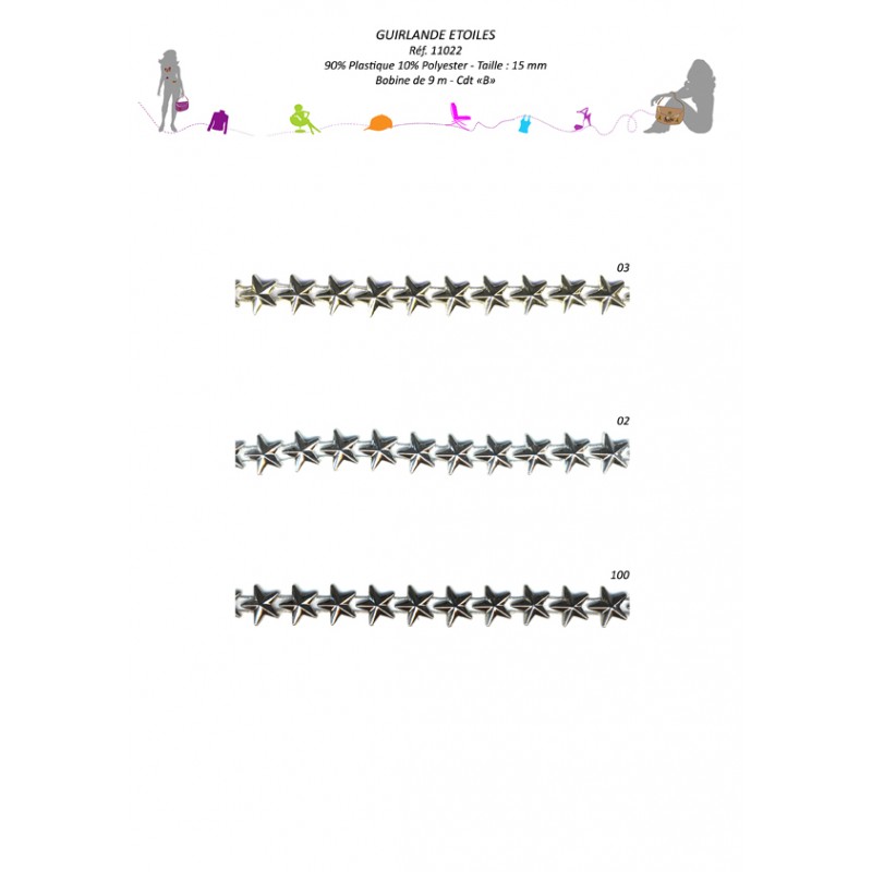 Stephanoise S11022 - GUIRLANDE ETOILES 15 MM