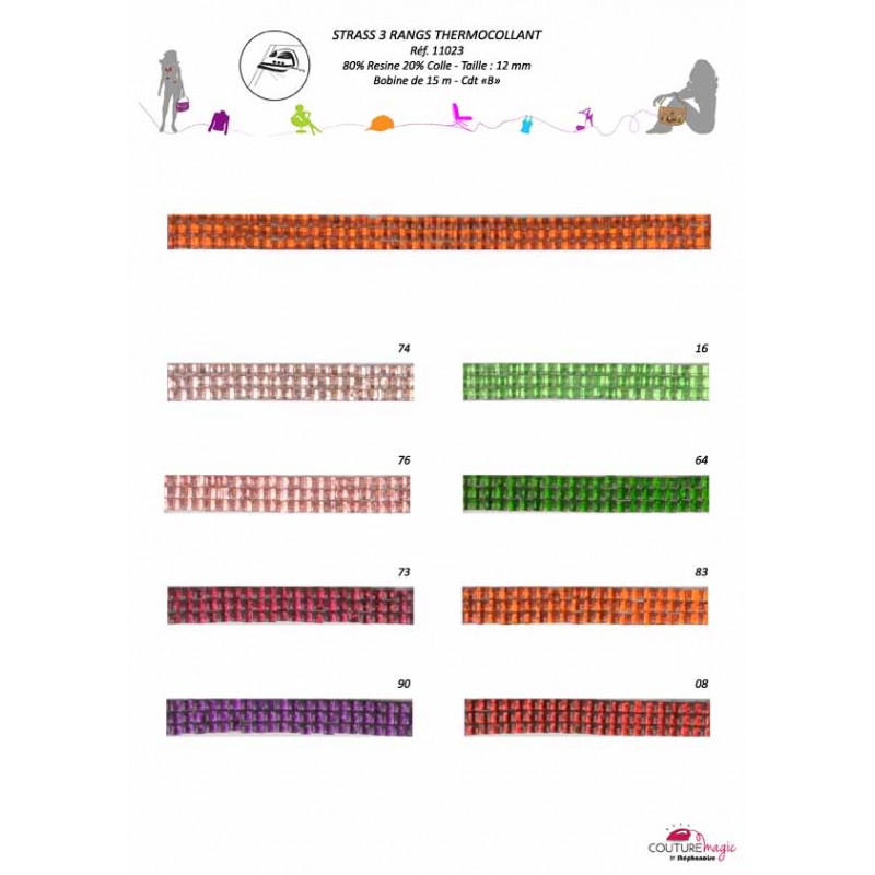 Stephanoise S11023 - STRASS 3 RANGS THERMOCOLLANT