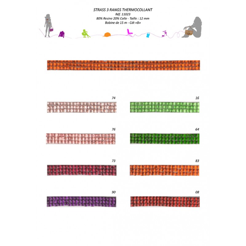 Stephanoise S11023 - STRASS 3 RANGS THERMOCOLLANT