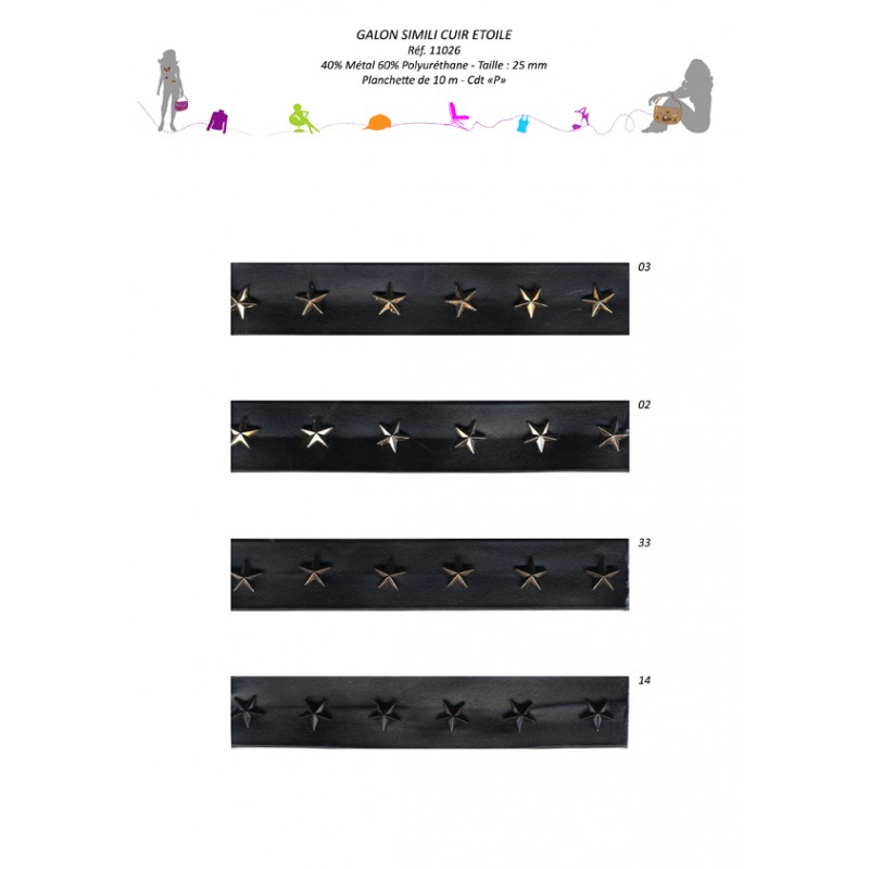 Stephanoise S11026 - GALON SIMILI ETOILES