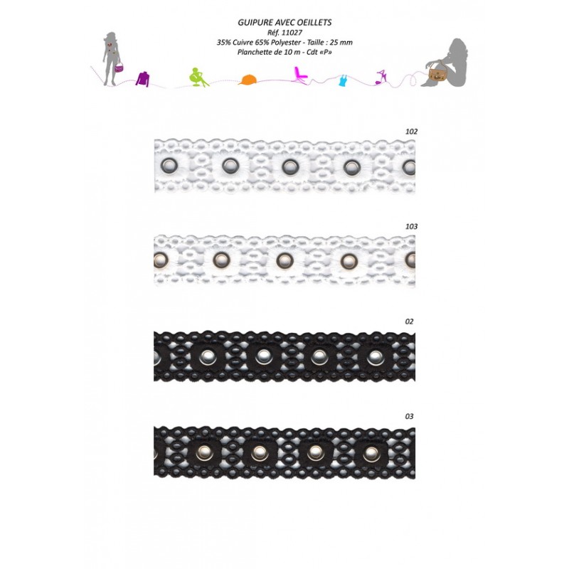 Stephanoise S11027 - GUIPURE OEILLETS