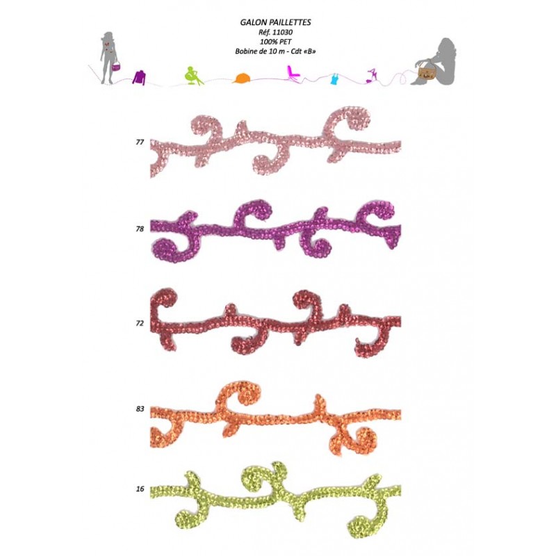 Stephanoise S11030 - GALON PAILLETTES