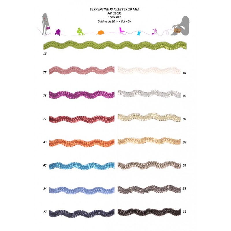 Stephanoise S11031 - SERPENTINE PAILLETTES