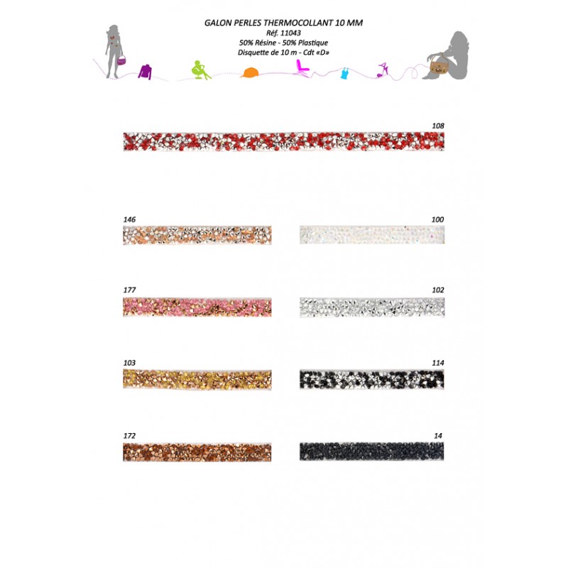 Stephanoise S11043 - GALON PERLES THERMOCOLLANT