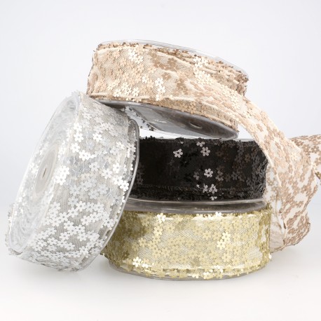 stephanoise S11053 - GALON PAILLETTES FLEURS