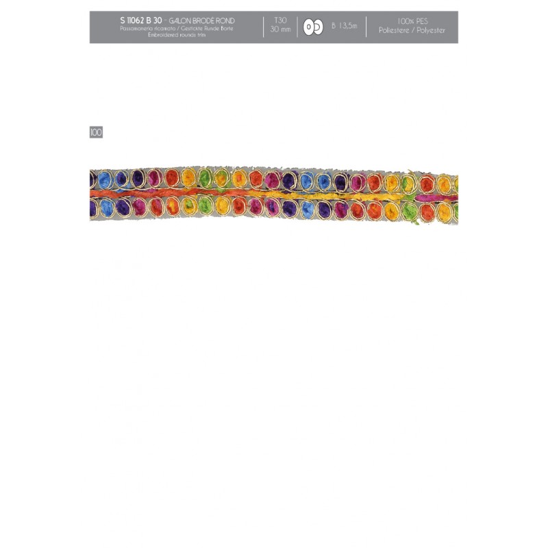 Stephanoise S11062 - GALON BRODÉ RONDS