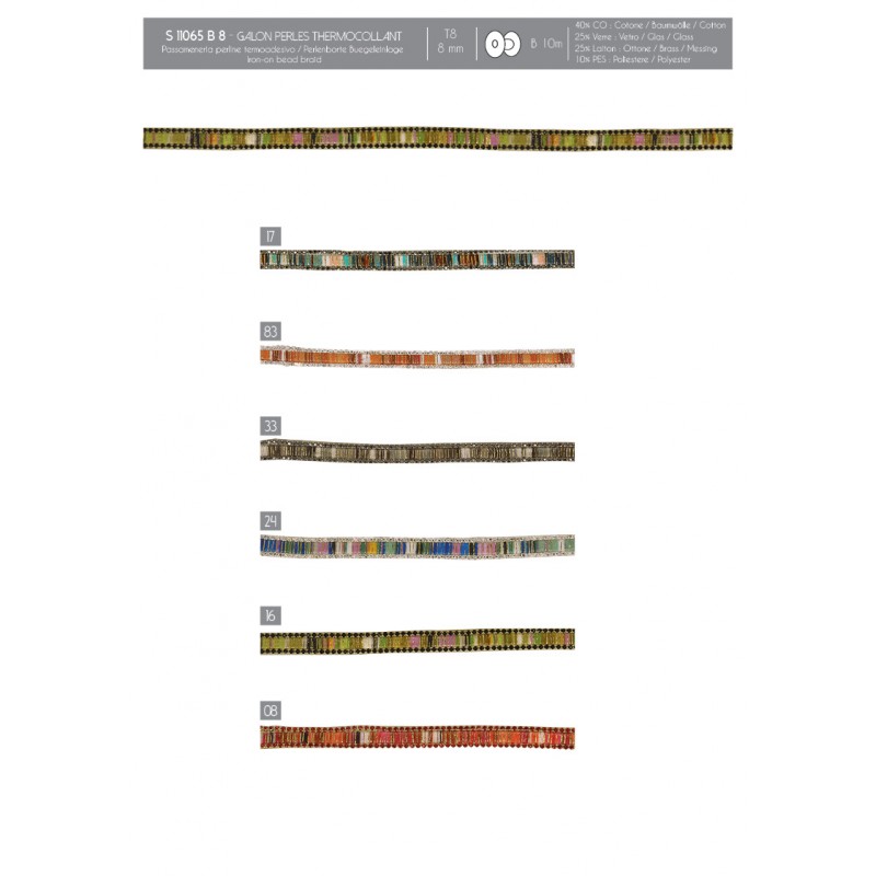 Stephanoise S11065 - GALON PERLES THERMOCOLLANT 8MM