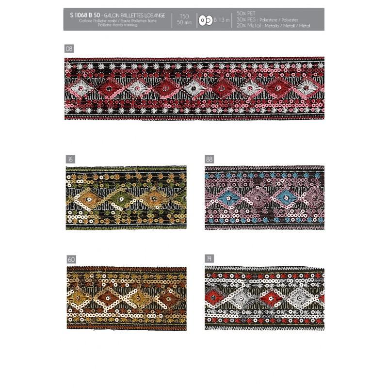 Stephanoise S11068 - GALON PAILLETTES LOSANGE