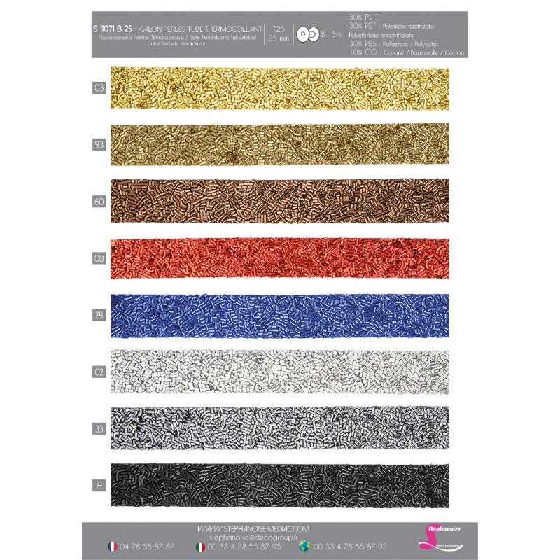 Stephanoise S11071 - GALON PERLES TUBE THERMOCOLLANT
