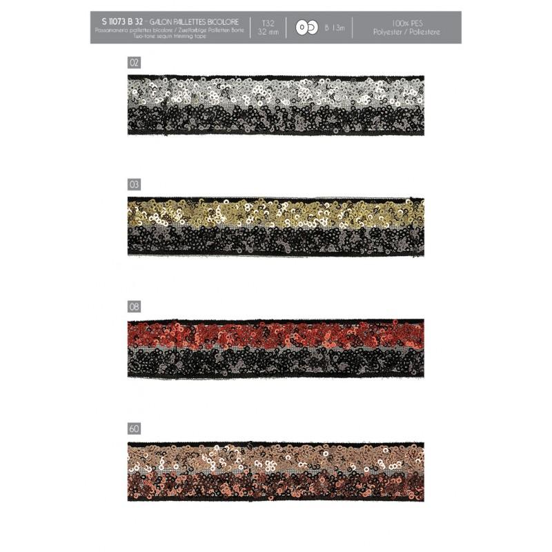 Stephanoise S11073 - GALON PAILLETTES BICOLORE