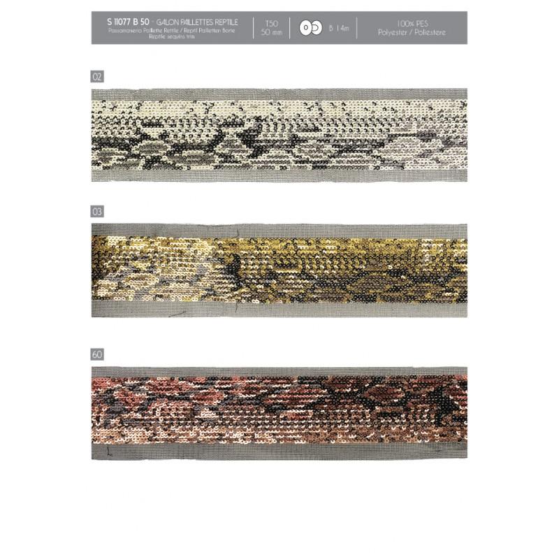 Stephanoise S11077 - GALON PAILLETTES REPTILE