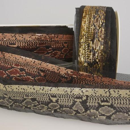 stephanoise S11077 - GALON PAILLETTES REPTILE
