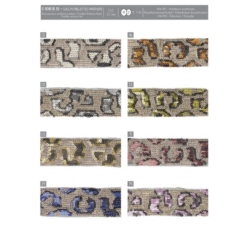 Stephanoise S11081 - GALON PAILLETTES PANTHÈRE