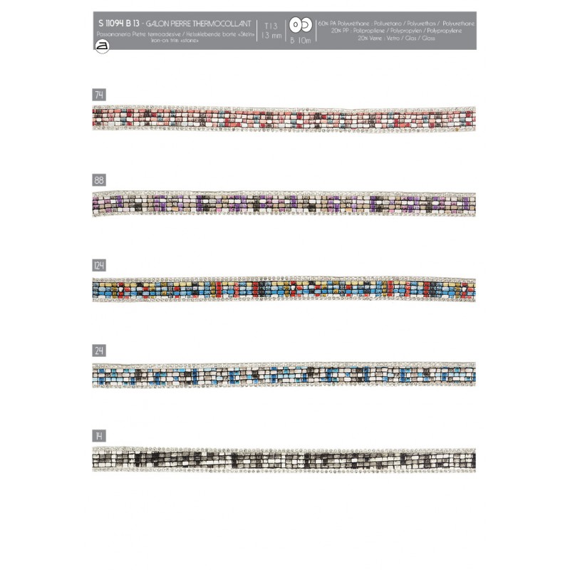 Stephanoise S11094 - GALON PIERRES THERMOCOLLANT