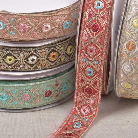 Stephanoise S11112 - GALON INDIEN BRODÉ