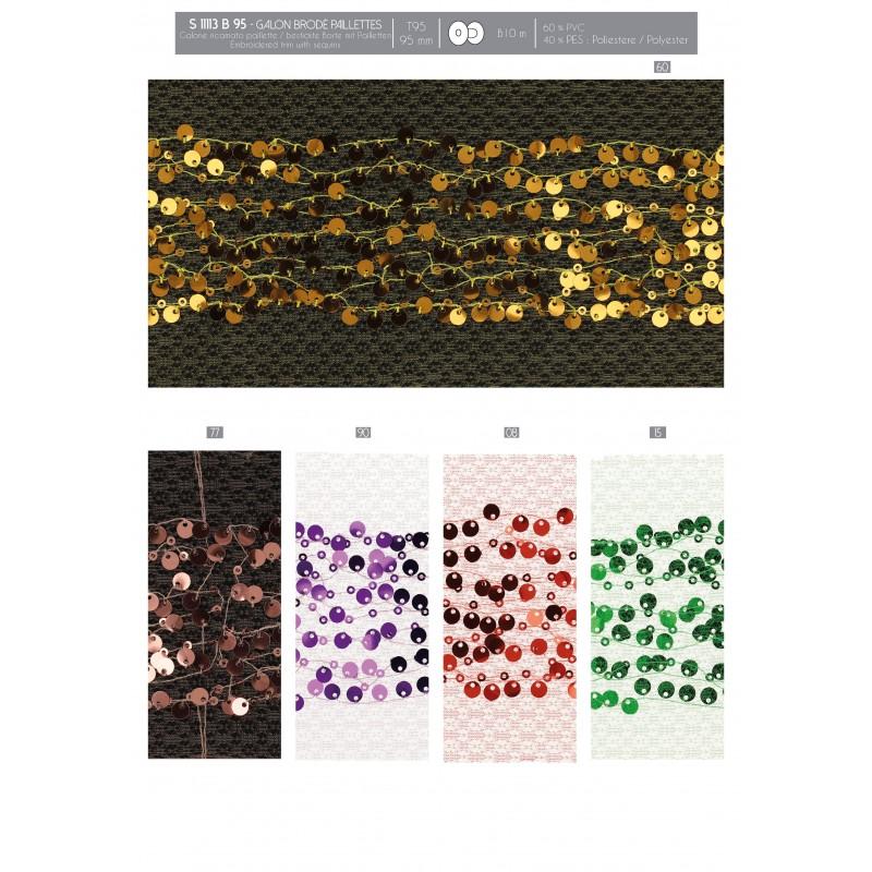 Stephanoise S11113 - GALON BRODÉ PAILLETTES