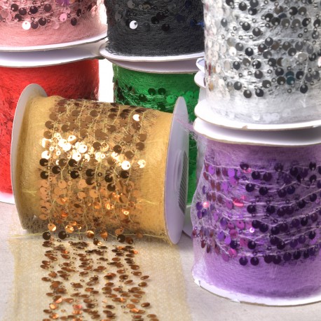 stephanoise S11113 - GALON BRODÉ PAILLETTES
