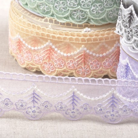 stephanoise S11122 - GALON BRODÉ FLEURS