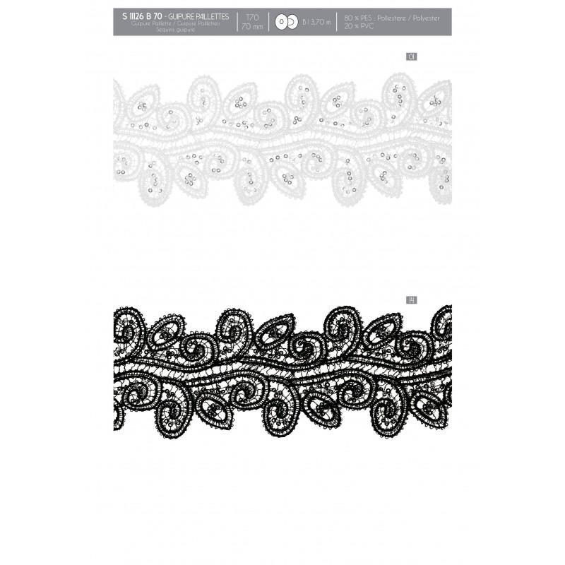 Stephanoise S11126 - GUIPURE PAILLETTES