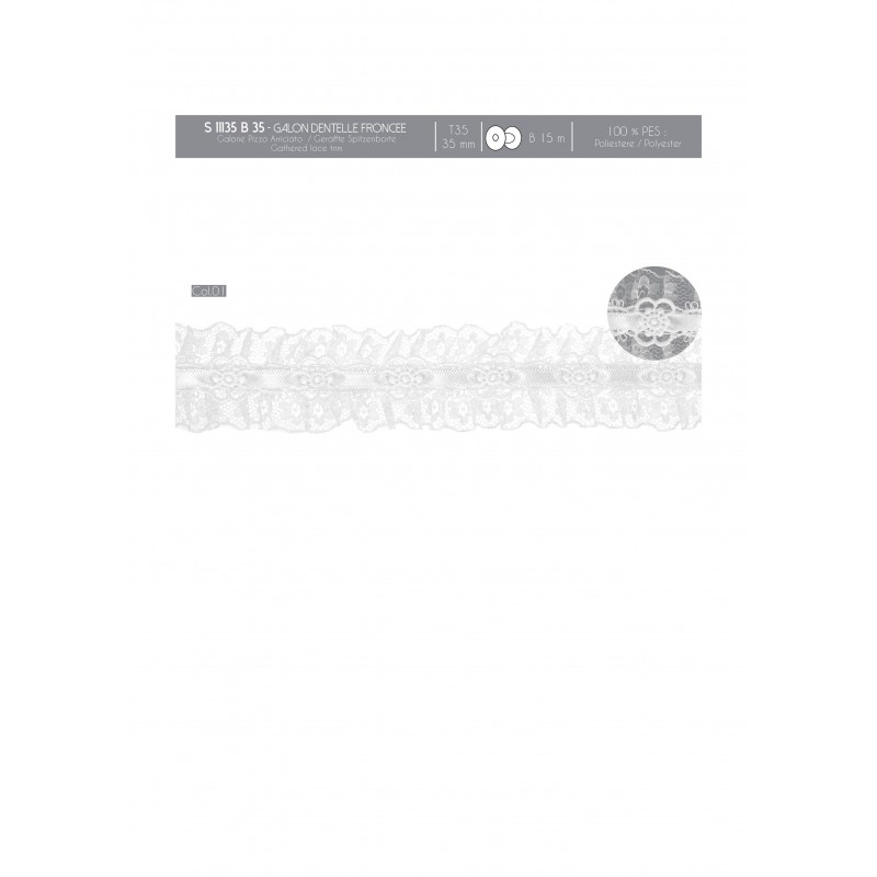 Stephanoise S11135 - GALON DENTELLE FRONCEE