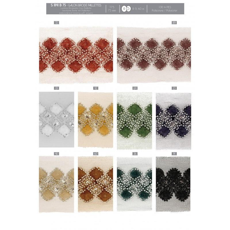Stephanoise S11141 - GALON BRODÉ PAILLETTES